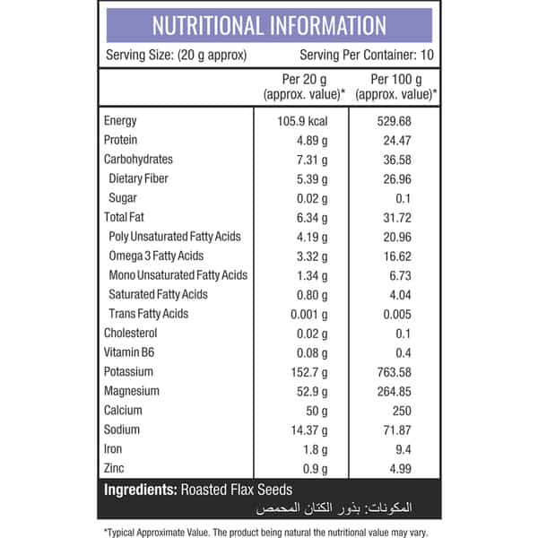 Nourishvitals Flax Roasted Seeds 200G Pouch
