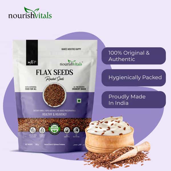Nourishvitals Flax Roasted Seeds 200G Pouch