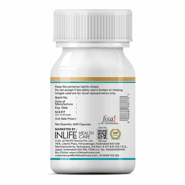 Inlife Vitamin D3 Cholecalciferol Supplement For Men Women 1000 Iu - 60 Liquid Filled Capsules