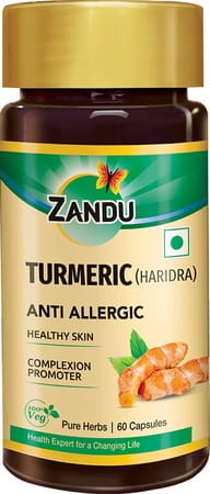 Zandu Haridra Pure Herbs Skin Care Capsules Bottle Of 60