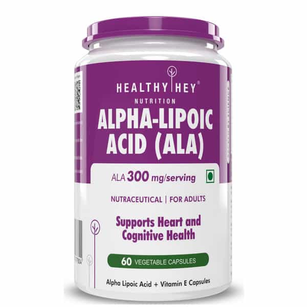 Healthyhey Nutrition Alpha Lipoic Acid Gluten-Free And Non Gmo - (60 Capsules)