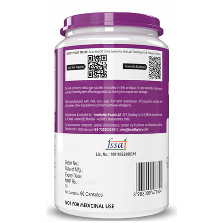 Healthyhey Nutrition Alpha Lipoic Acid Gluten-Free And Non Gmo - (60 Capsules)