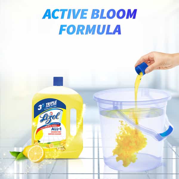 Lizol Disinfectant Surface & Floor Cleaner | Citrus 2L With Citrus Floor Cleaner - 500 Ml