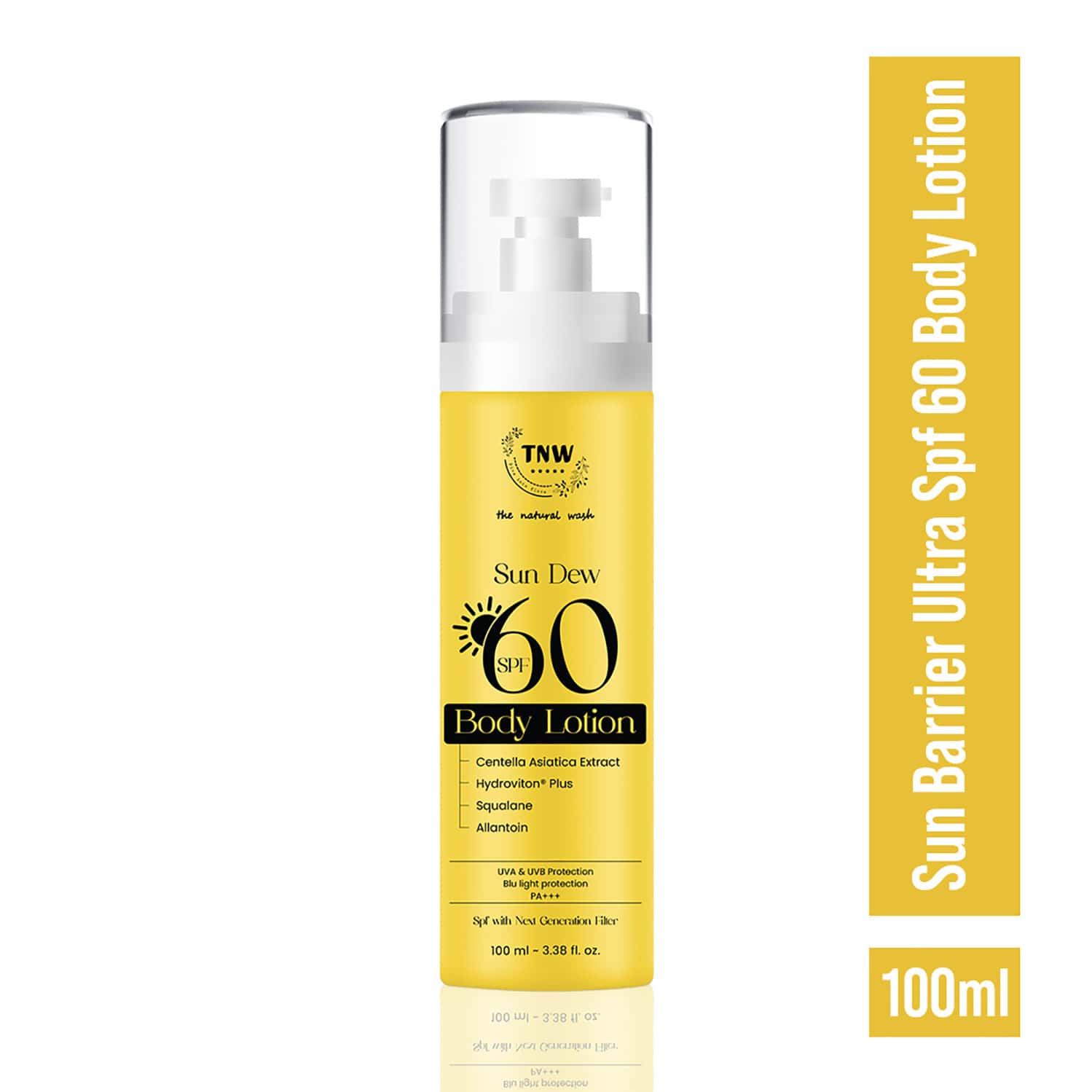 Tnw The Natural Wash Sun Dew Spf 60 Body Lotion | Hydration & Uv Protection 100 Ml