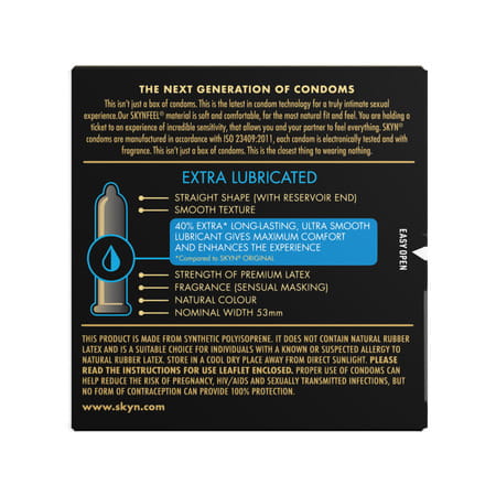 Skyn Extra Lube Premium Condoms Pack Of 3