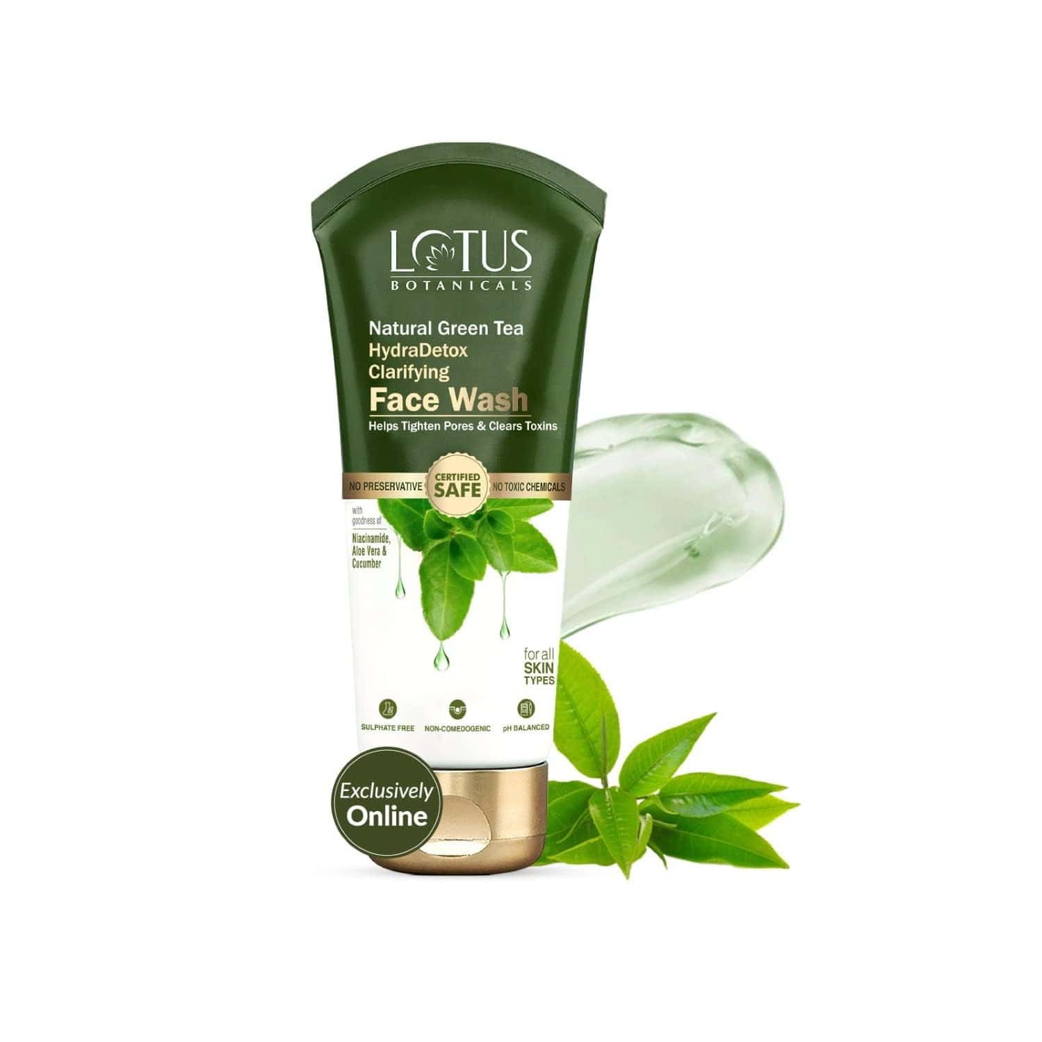 Lotus Botanicals Natural Green Tea Hydradetox Clarifying Face Wash 100g (pack Of 2)