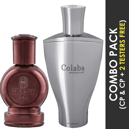 Ajmal Tempest Cp Oil 12ml For Unisex And Colaba Mukhallat Cp Attar 14ml For Unisex