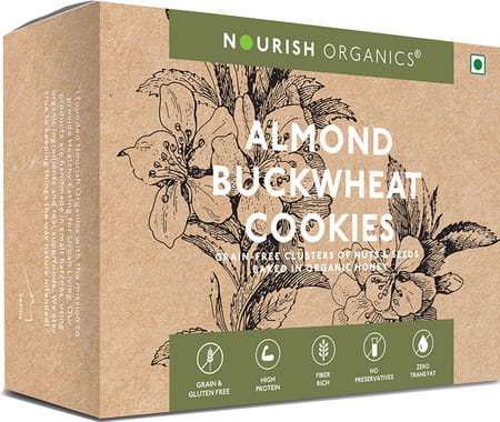 Nourish Organics Almond Buckwheat Cookies - 125gms