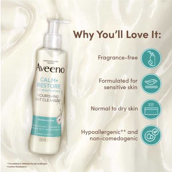 Aveeno Nourishing Oat Cleanser - 200Ml
