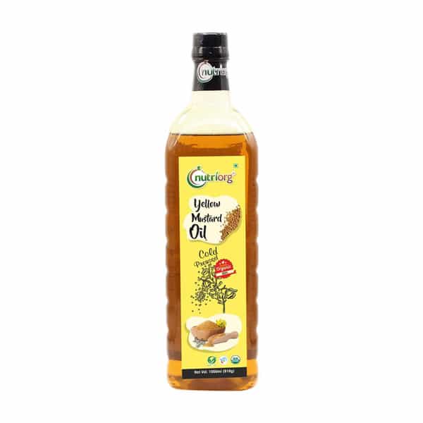 Nutriorg Certified Organic Yellow Mustard Oil 1000Ml.