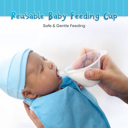 Imafeed Silicone Paladai Baby Feeding Cup 45Ml | Newborn | Safe Reusable Food Grade Silicone (2Pcs)