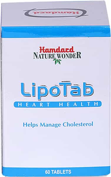 Hamdard Nature Wonder Lipotab Heart Health - Helps Manage Cholesterol - 60 Tablets
