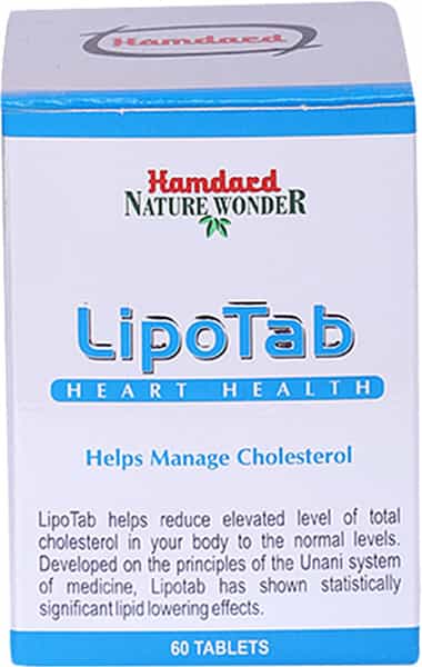 Hamdard Nature Wonder Lipotab Heart Health - Helps Manage Cholesterol - 60 Tablets