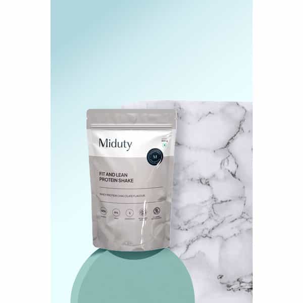 Miduty Fit & Lean Protein Shake -Whey Protein Isolate-Weight Loss-Muscle Recovery-Chocolate - 500Gm