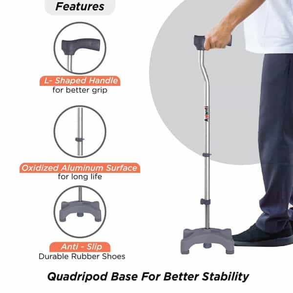 Vissco Invalid New Folding W/ Stick Wth L-Shape - Universal