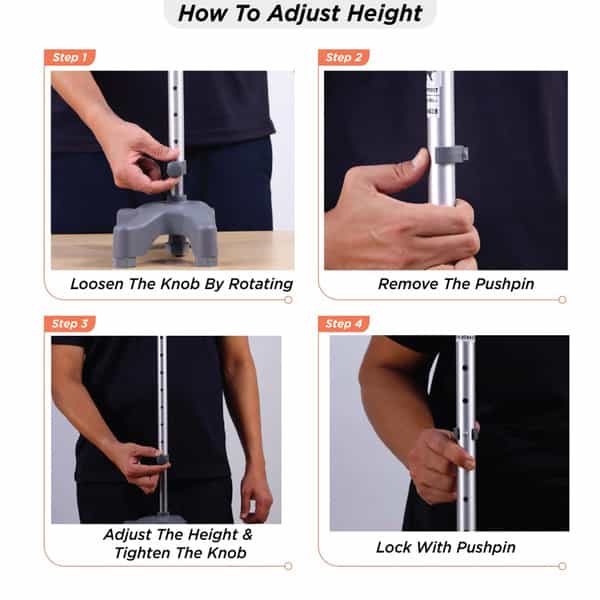 Vissco Invalid New Folding W/ Stick Wth L-Shape - Universal