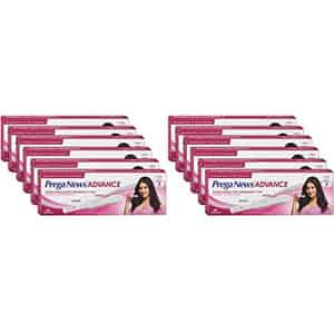 Prega News Advance Hcg Home Pregnancy Test Midstream Urine Test Kit | Pack Of 12