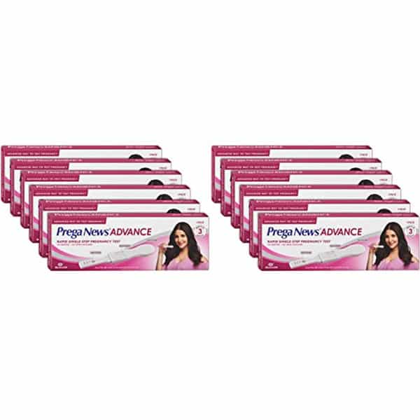 Prega News Advance Hcg Home Pregnancy Test Midstream Urine Test Kit | Pack Of 12