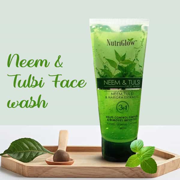 Nutriglow Neem & Tulsi Face Wash For Pimple Care Solution - Set Of 2(65 Ml Each)