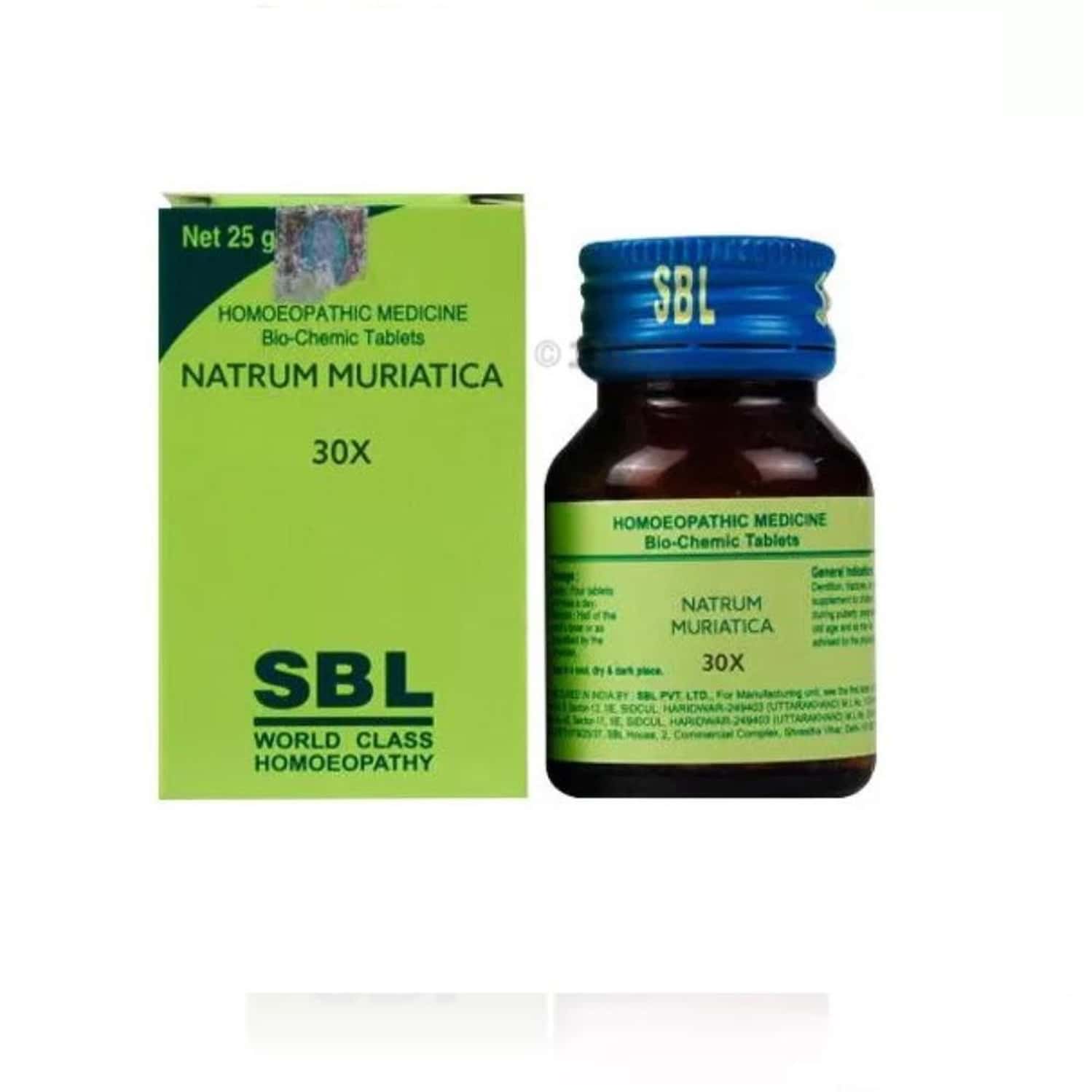 Sbl Natrum Muriaticum Biochemic Tablet 30x 25 Gm Pack Of 3