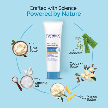 Yuthika Ultramax Moisturizing Cream 80Ml | For Very Dry Skin | No Paraben | Dermat-Tested