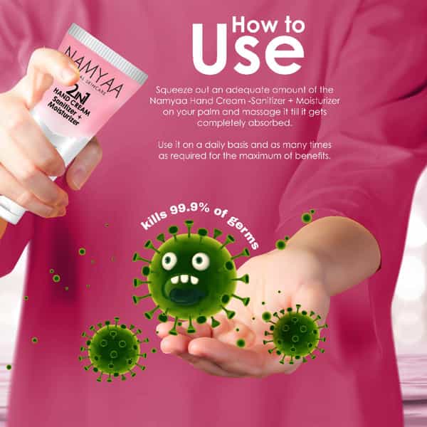 Namyaa 2 In 1 Hand Cream Sanitizer + Moisturizer - 35 Ml