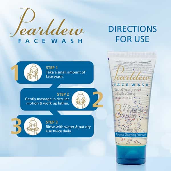 Pearldew 3 Way Antibacterial Face Wash 100 Ml | Salicylic Acid 0.5 % | Soap Free (Pack Of 2)