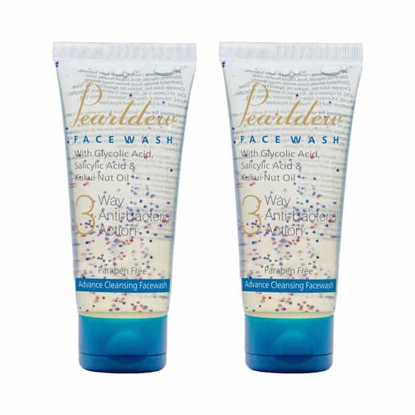 Pearldew 3 Way Antibacterial Face Wash 100 Ml | Salicylic Acid 0.5 % | Soap Free (Pack Of 2)
