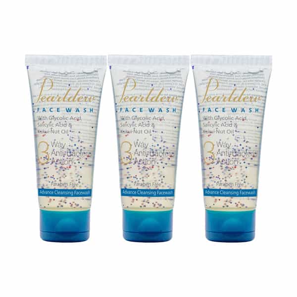 Pearldew 3 Way Antibacterial Face Wash 100 Ml | Salicylic Acid 0.5 % | Soap Free (Pack Of 2)