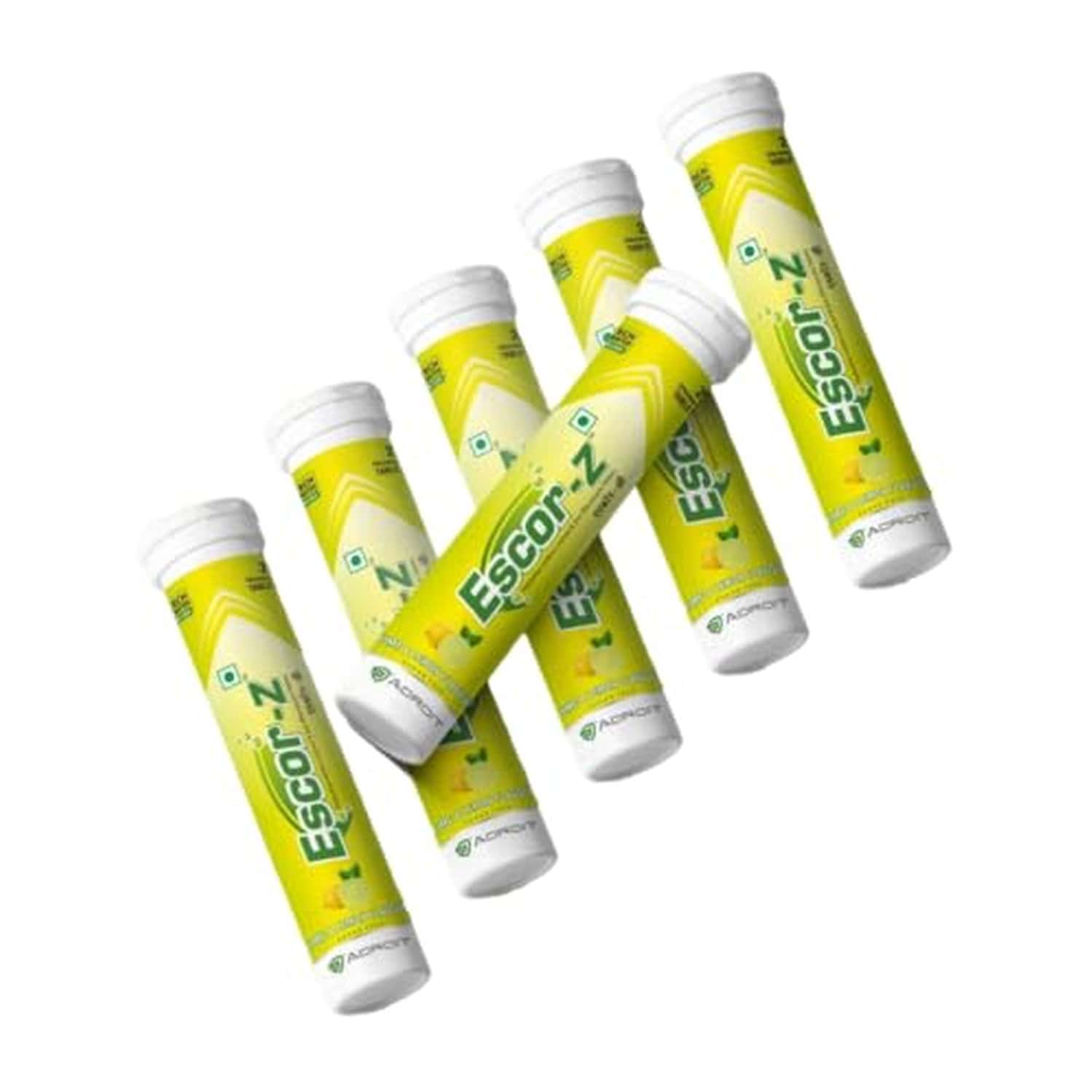 Escor Z Effervescent Tablets Lime & Lemon Flavor - 20 Tablets (pack Of 6)
