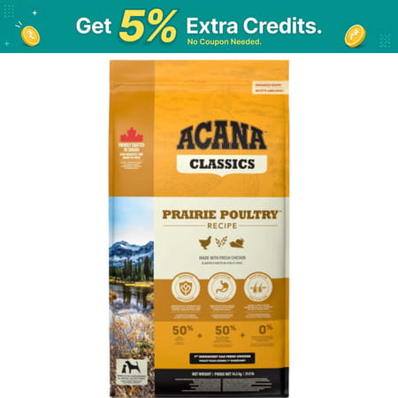 Acana Classic Prairie Poultry Dry Dog Food | Grain Free Dog Food For All Life Stages | 14.5 Kg
