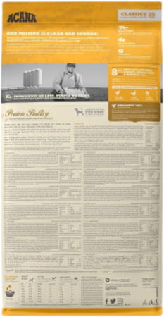 Acana Classic Prairie Poultry Dry Dog Food | Grain Free Dog Food For All Life Stages | 14.5 Kg