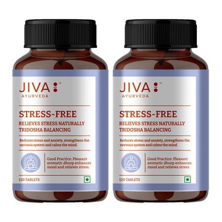 Jiva Stress-Free Tablets|Relieves Anxiety And Stress | Promotes Sound Sleep- 120 Tablets (Pack Of 2)