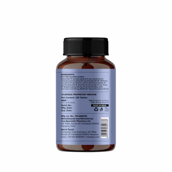 Jiva Stress-Free Tablets|Relieves Anxiety And Stress | Promotes Sound Sleep- 120 Tablets (Pack Of 2)