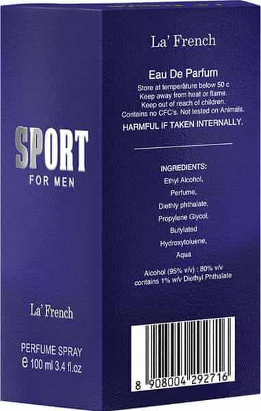 La French Sport Eau De Perfume For Men 100Ml