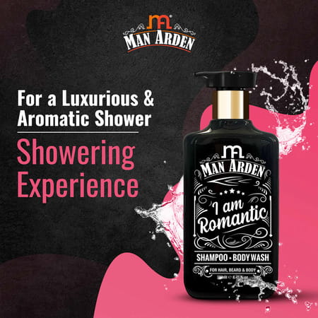 Man Arden Romantic Combo- Romantic Shampoo - Body Wash 250ml + De Tan Coffee Face Scrub100ml