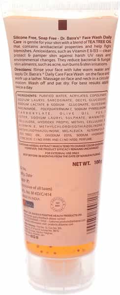 Dr Batra's Face Wash Daily Care Enriched With Tea Tree Oil - 100 Gm