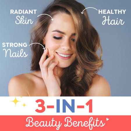 Nutrabud Biotin Hair Gummies | No Added Sugar | Hair | Skin & Nails | Strawberry Flavor | 60 Gummies