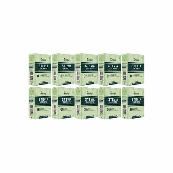 Zindagi Stevia Powder Sachets| Natural Stevia Extract| Zero Calories|100 Sachets| Pack Of 15