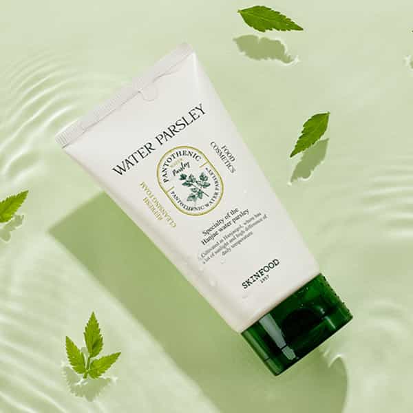 Skinfood Pantothenic Water Parsley Refresh Cleansing Foam - Korean Face Cleanser - 150Ml