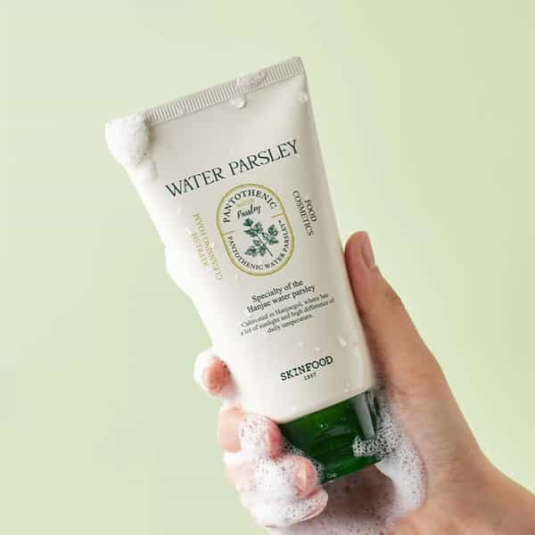 Skinfood Pantothenic Water Parsley Refresh Cleansing Foam - Korean Face Cleanser - 150Ml