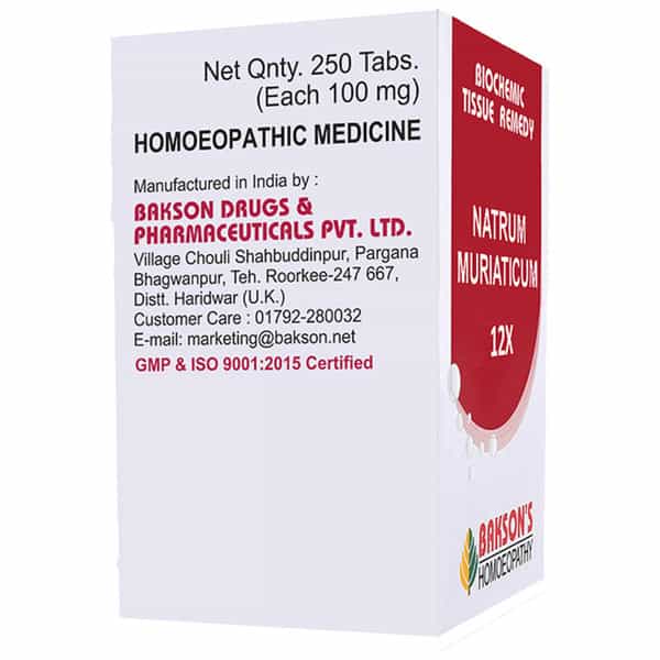 Baksons Homoeopathy Natrum Muriaticum Biochemic Tablet 12X 250 No's