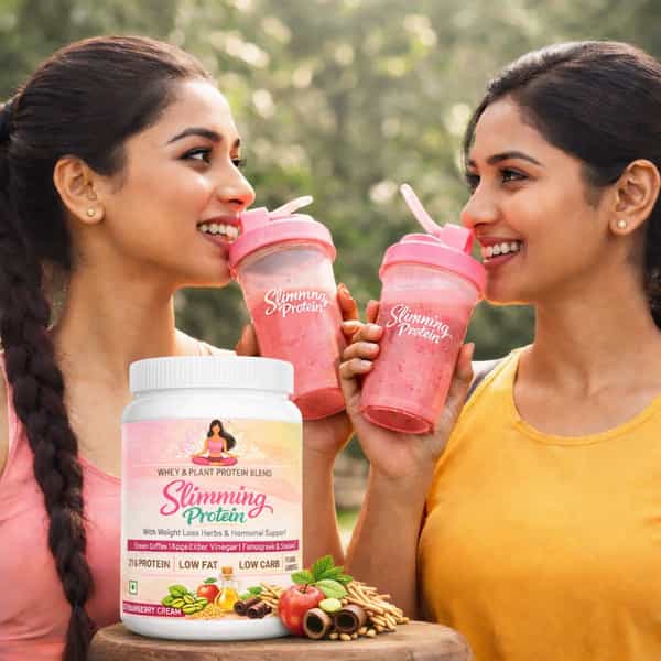 Sos Nutrition Slimming Women Whey Plant Protein With Weight Loss Herbs | Strawberry Shake 454G