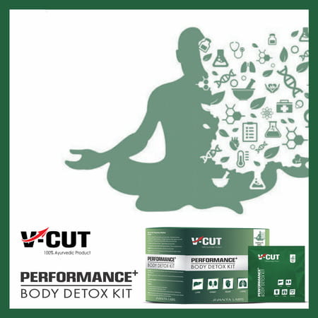 V-Cut Ayurvedic Body Detox Kit Herbal Detox | Liver Heart Kidney Lungs Metabolic Support -15 Sachets
