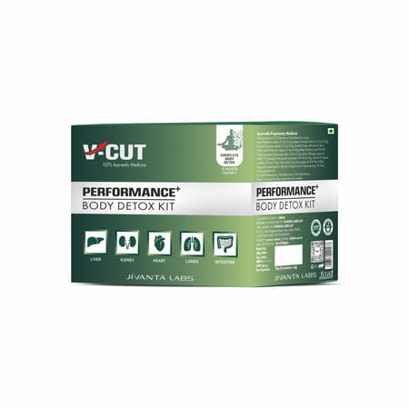 V-Cut Ayurvedic Body Detox Kit Herbal Detox | Liver Heart Kidney Lungs Metabolic Support -15 Sachets