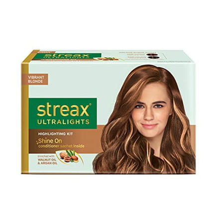 Streax Ultralights Hair Color Highlighting Kit For Women & Men 60ml (Pack Of 6) Vibrant Blonde