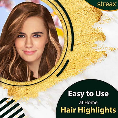 Streax Ultralights Hair Color Highlighting Kit For Women & Men 60ml (Pack Of 6) Vibrant Blonde
