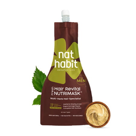 Nat Habit Revital Fresh Hair Mask (Nutrimask) Hairfall Control (40g)