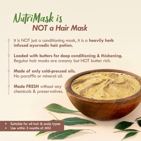 Nat Habit Revital Fresh Hair Mask (Nutrimask) Hairfall Control (40g)