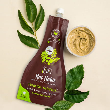 Nat Habit Revital Fresh Hair Mask (Nutrimask) Hairfall Control (40g)